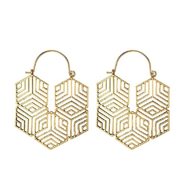 Pendientes colgantes de mujer G1451 dorado