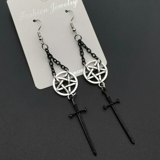 Pendientes colgantes de mujer G1484 negro