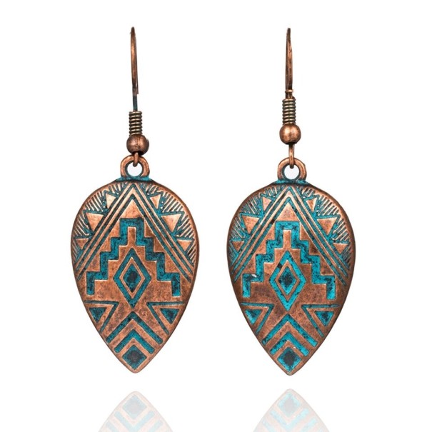 Pendientes colgantes de mujer G219 bronce