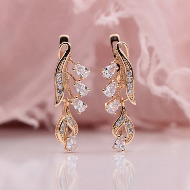 Pendientes colgantes de mujer G232 blanco