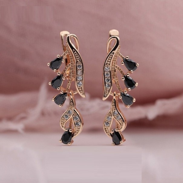 Pendientes colgantes de mujer G232 negro
