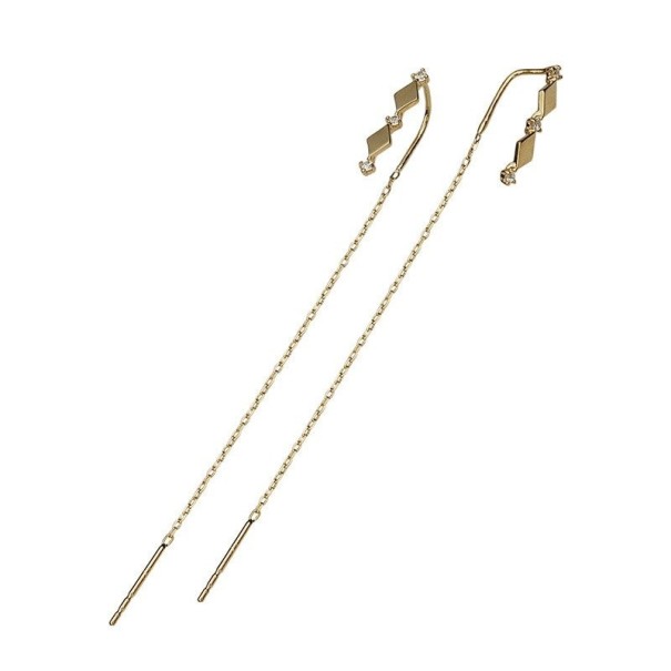 Pendientes colgantes de mujer G268 plateado