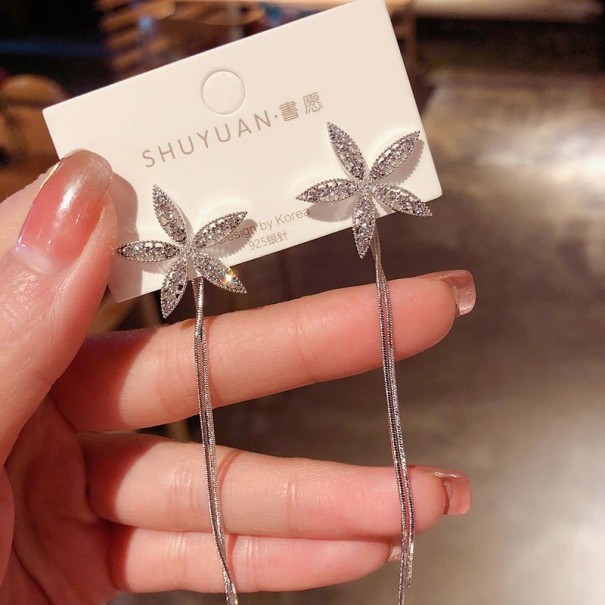 Pendientes colgantes de mujer G286 plateado