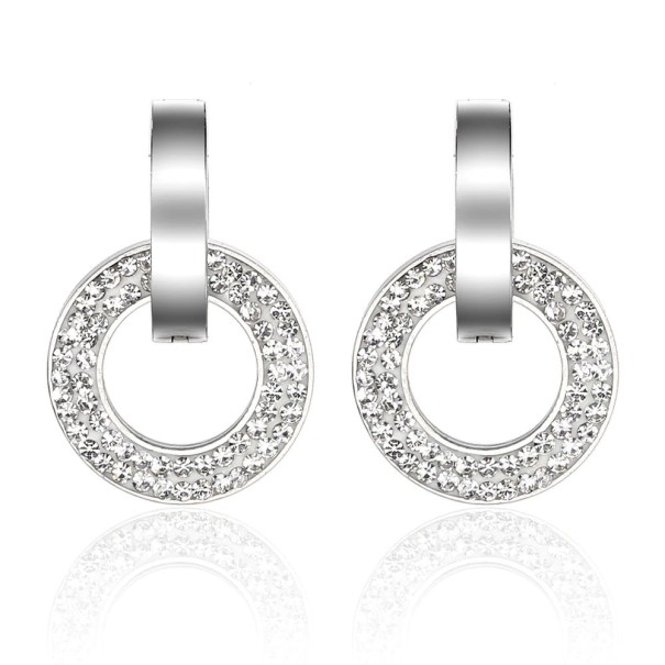 Pendientes colgantes de mujer G329 plateado