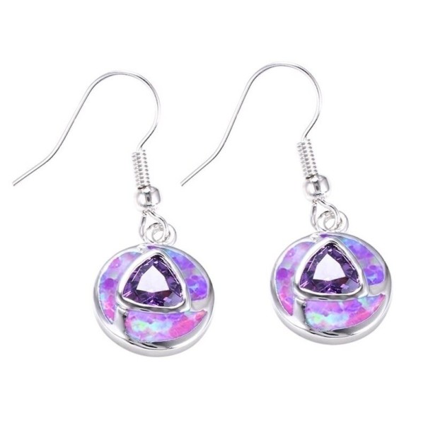 Pendientes colgantes de mujer G531 morado 1