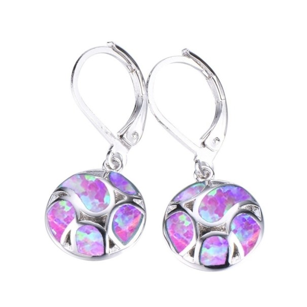 Pendientes colgantes de mujer G531 morado 2