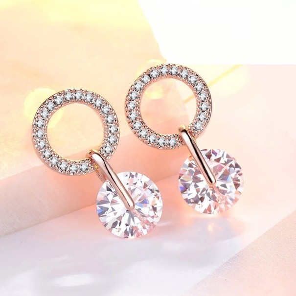 Pendientes colgantes de mujer G591 rosa viejo