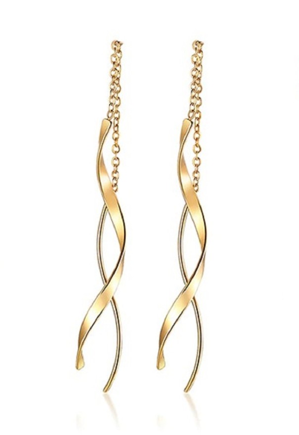 Pendientes colgantes de mujer G637 dorado