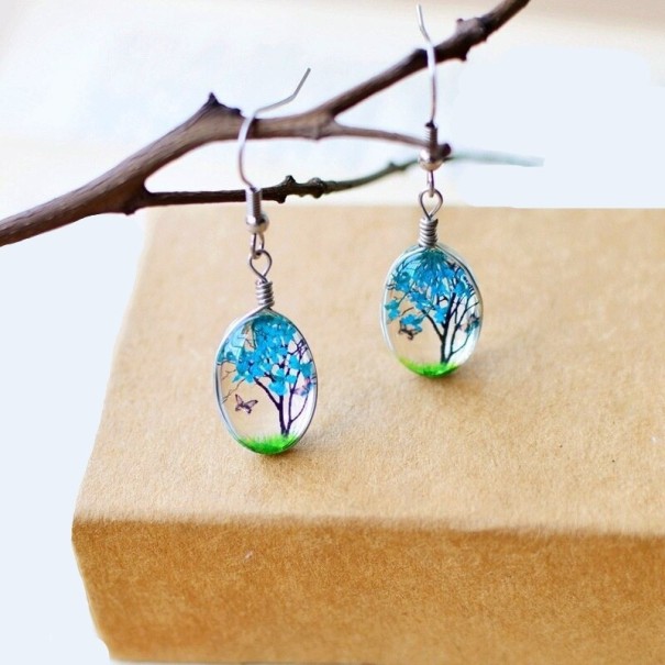 Pendientes colgantes de mujer G820 azul