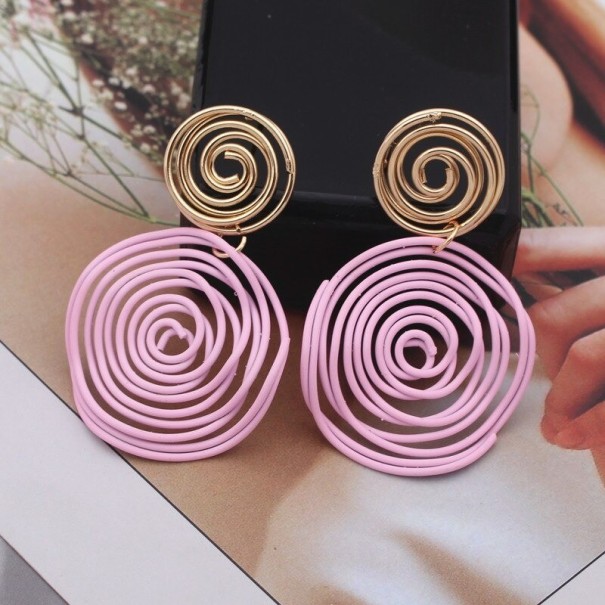 Pendientes colgantes de mujer G854 rosa