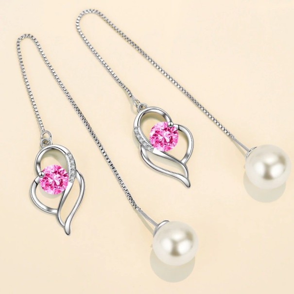 Pendientes colgantes de mujer G993 rosa