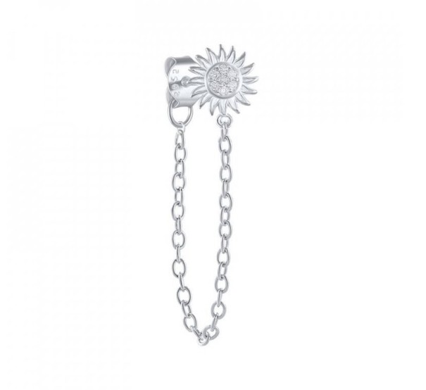 Pendientes colgantes de mujer plateado 15