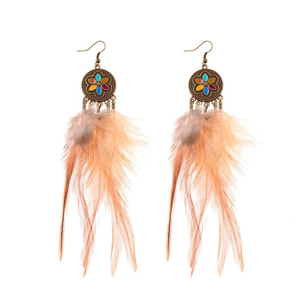 Pendientes colgantes de plumas para mujer G1255 12