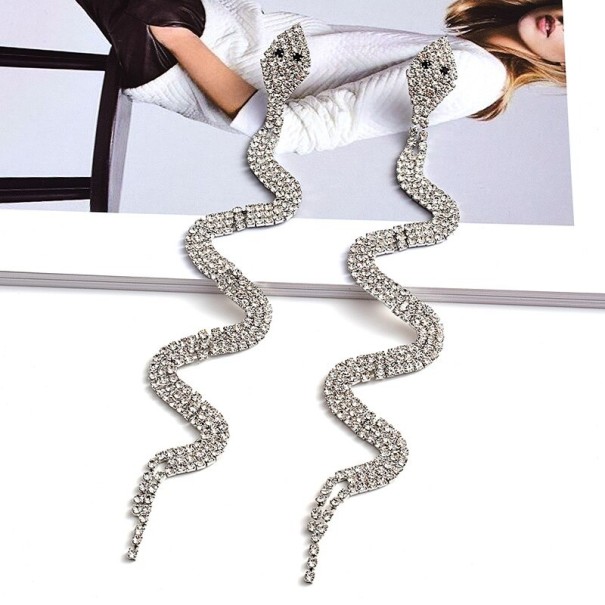 Pendientes colgantes de serpiente para mujer G1394 1