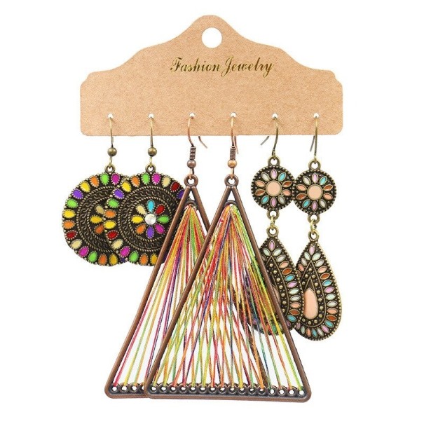 Pendientes colgantes mujer 3 pares 10