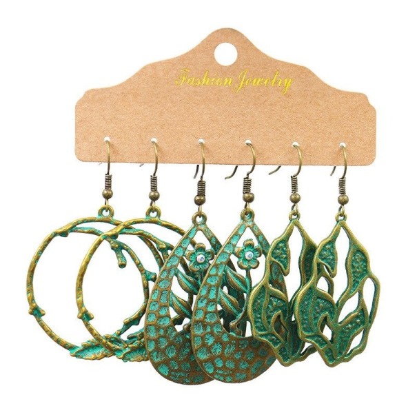 Pendientes colgantes mujer 3 pares 8
