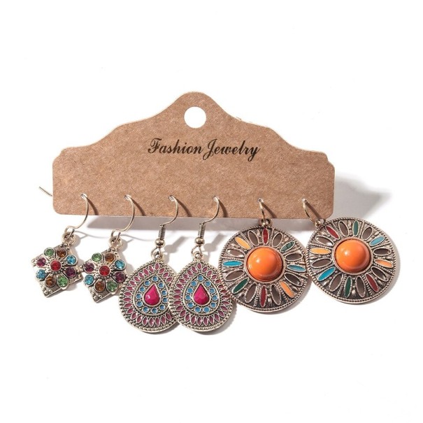 Pendientes colgantes mujer 3 pares J450 2