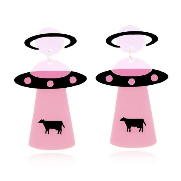 Pendientes colgantes OVNI para mujer 3
