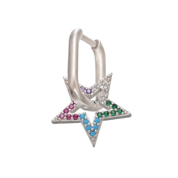 Pendientes de aro con colgante para mujer 10