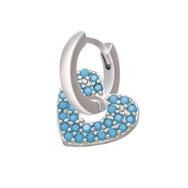Pendientes de aro con colgante para mujer 2