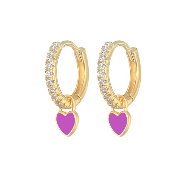 Pendientes de aro con colgante para mujer G1019 14