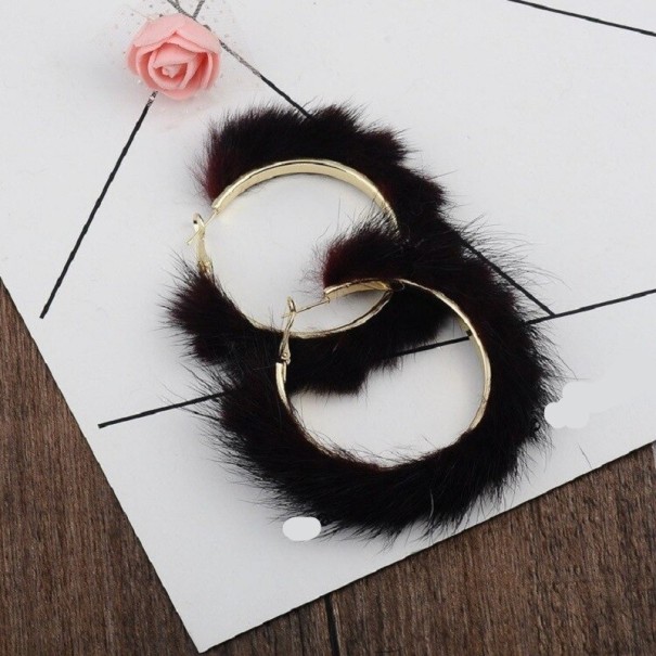 Pendientes de aro de mujer con peluche 1