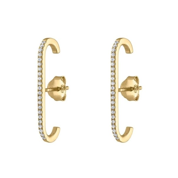 Pendientes de aro para mujer A1648 dorado 1