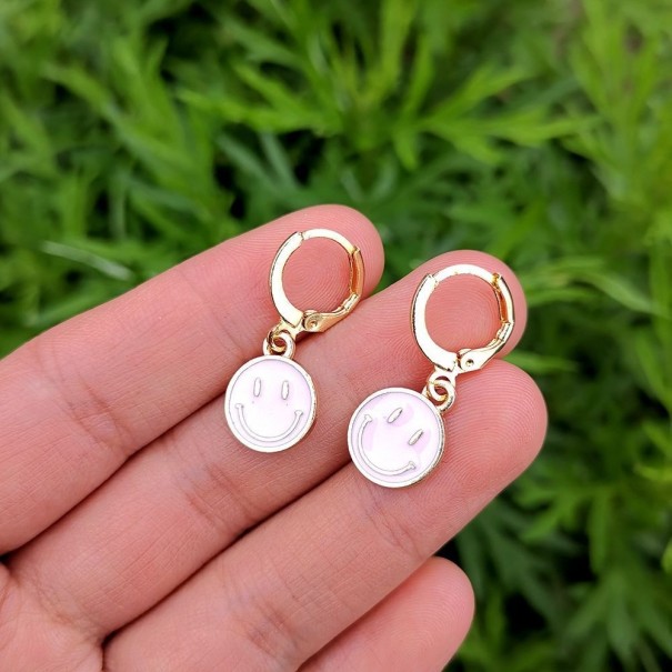 Pendientes de aro para mujer con caras sonrientes 5