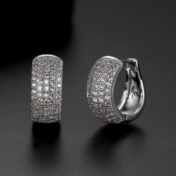Pendientes de aro para mujer con circonitas G1258 10