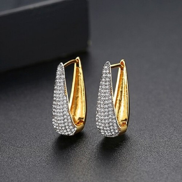 Pendientes de aro para mujer con circonitas G1258 8