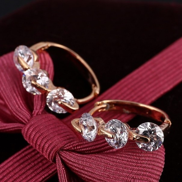 Pendientes de aro para mujer con circonitas G595 10