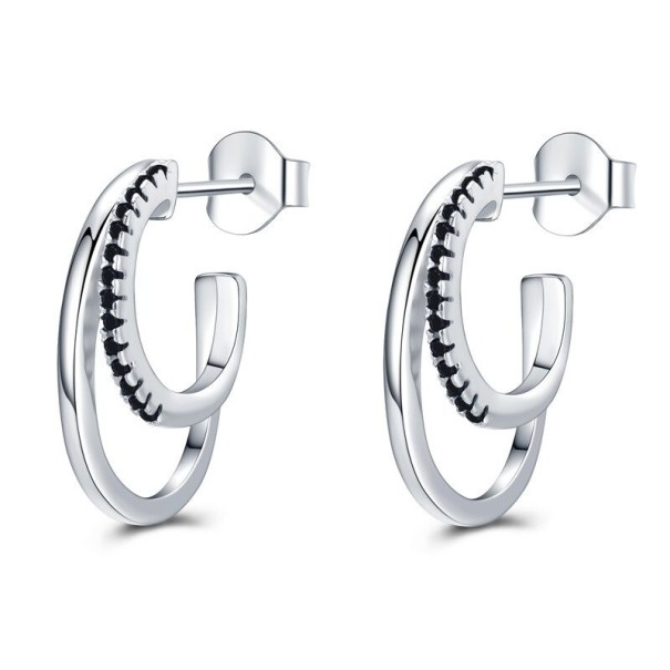Pendientes de aro para mujer con circonitas G604 5