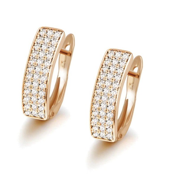 Pendientes de aro para mujer con circonitas G794 dorado