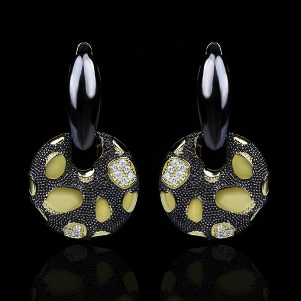 Pendientes de aro para mujer con colgante G1298 1