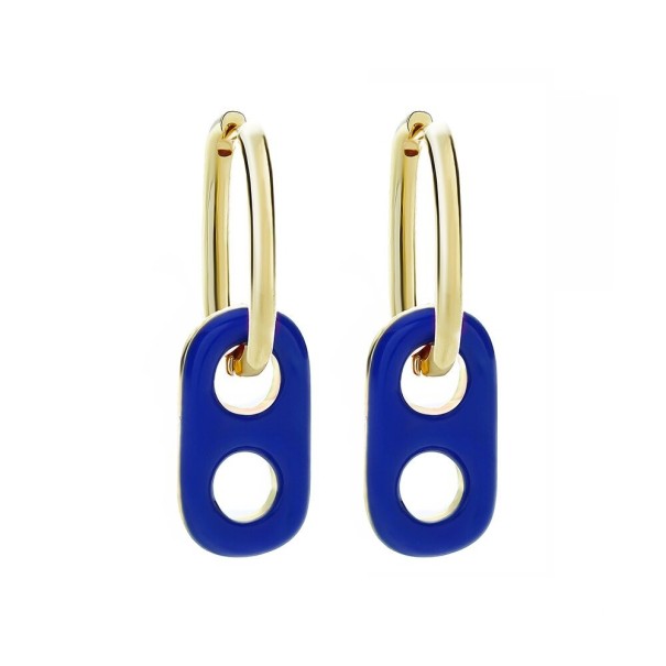 Pendientes de aro para mujer con colgante G1385 12