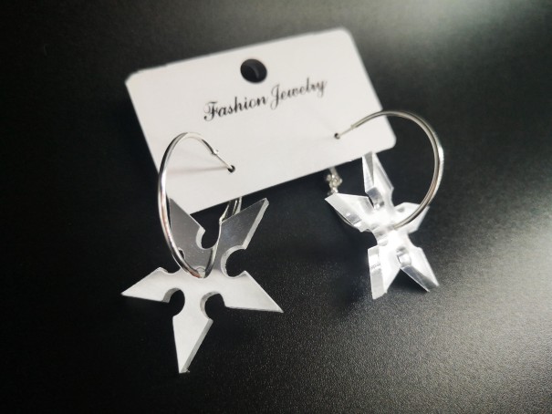 Pendientes de aro para mujer con colgante G463 2