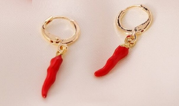 Pendientes de aro para mujer con colgante G977 2