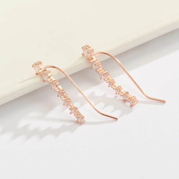 Pendientes de aro para mujer con pedrería 3