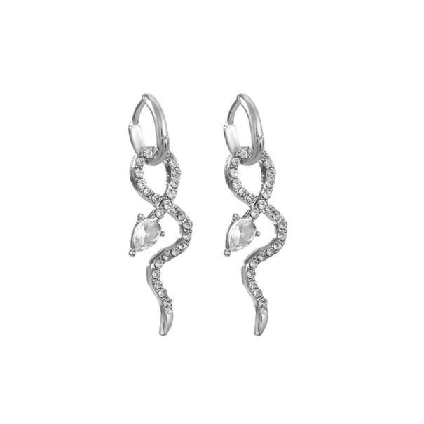 Pendientes de aro para mujer con serpiente 1
