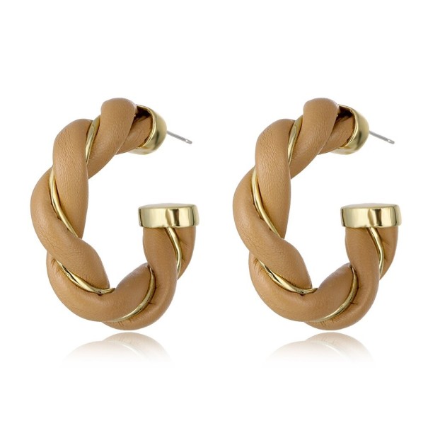 Pendientes de aro para mujer G1192 beige