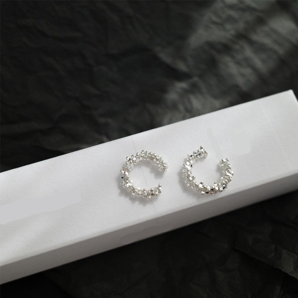 Pendientes de aro para mujer G1234 plateado