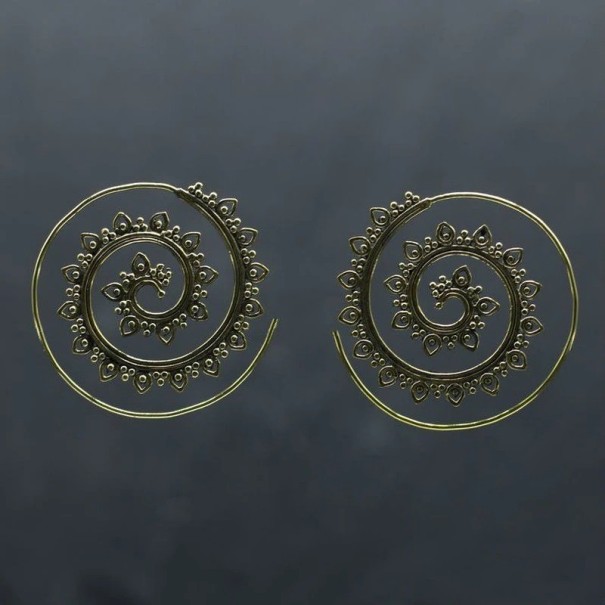 Pendientes de aro para mujer G1271 dorado