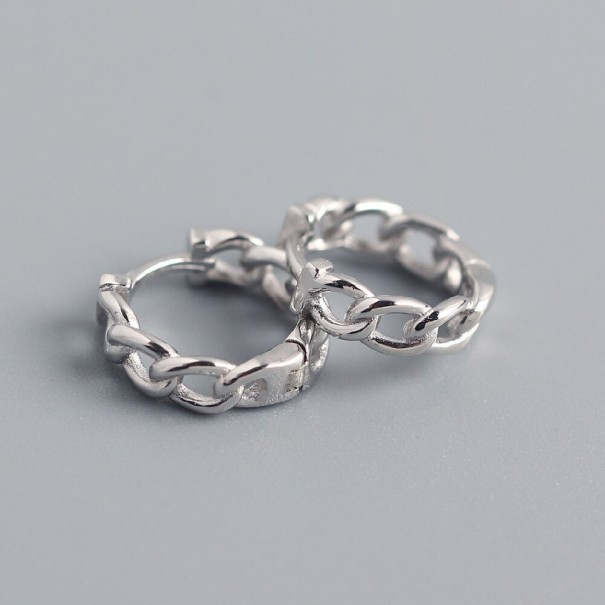 Pendientes de aro para mujer G206 plateado 1