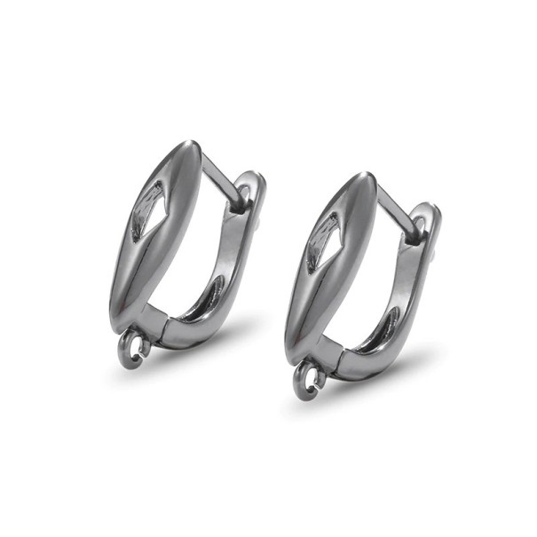 Pendientes de aro para mujer G524 negro 1 ud. 3