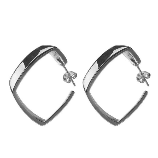 Pendientes de aro para mujer G643 plateado