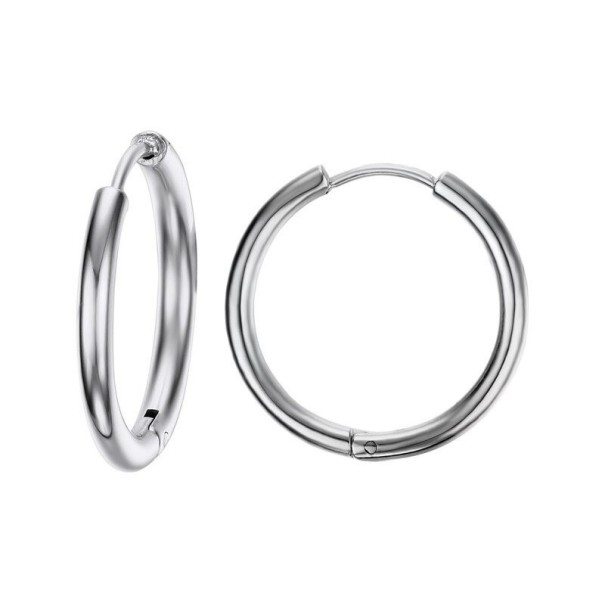 Pendientes de aro para mujer G796 plateado 11 mm