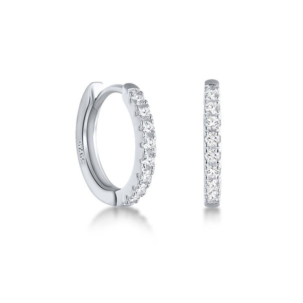 Pendientes de aro para mujer G861 plateado 5