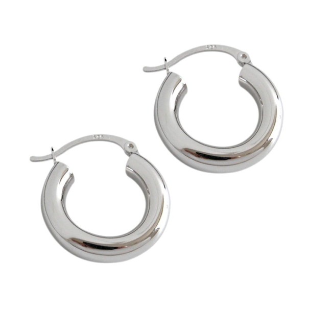 Pendientes de aro para mujer H818 plateado