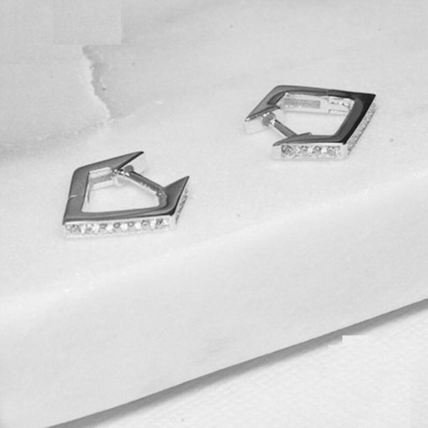 Pendientes de aro para mujer R29 plateado 1