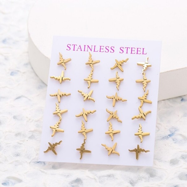 Pendientes de botón para mujer 12 pares G1213 3